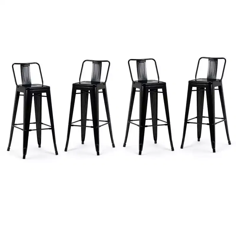 Set of 4 Josephine Metal Counter Height Barstools - WyndenHall