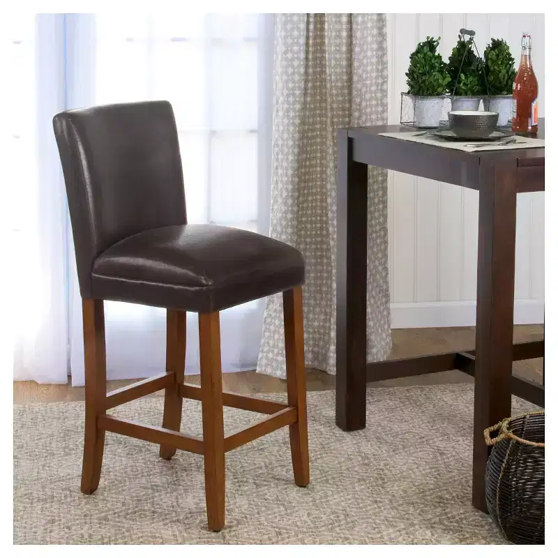 29 Faux Leather Barstool - HomePop
