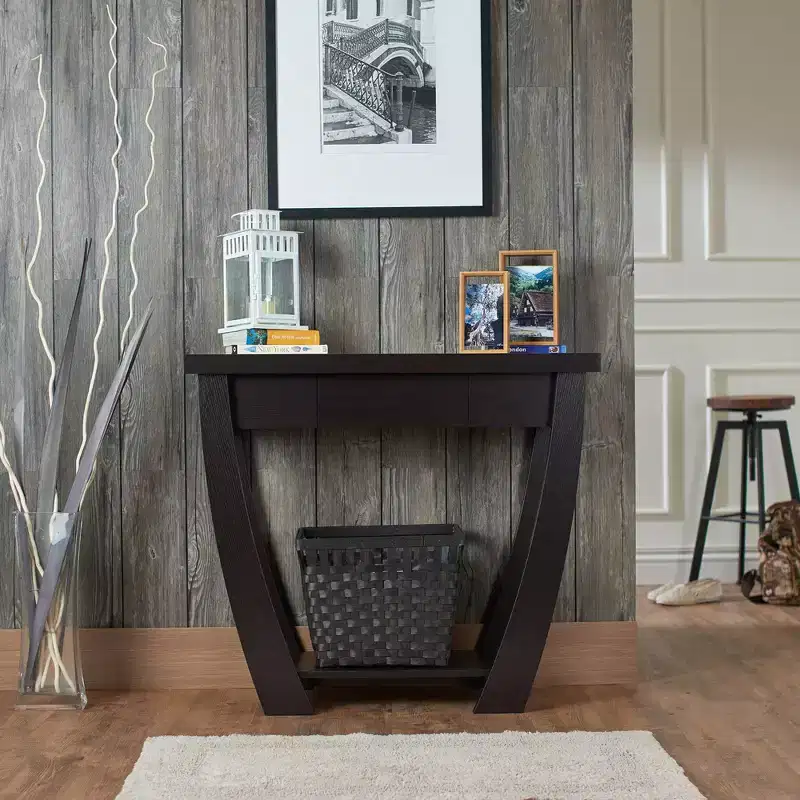1-Drawer Console Table with Storage for Entryway and Living Room