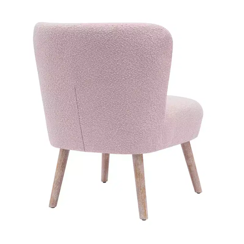 WestinTrends 25.5 Wide Upholstered Boucle Accent Chair with Ottoman Foot Stool Set