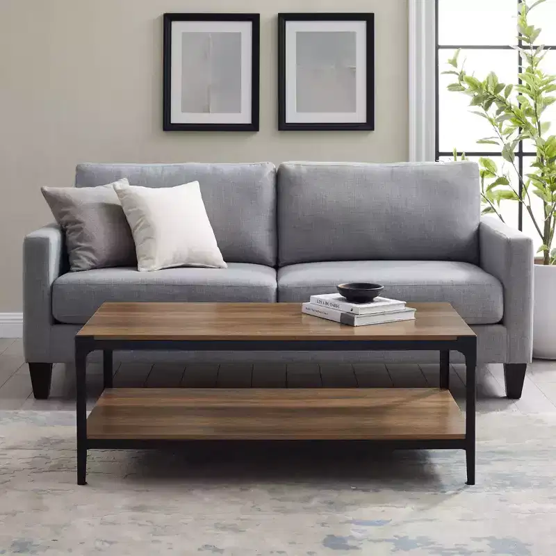 Benny Urban Industrial Angle Iron Coffee Table - Saracina Home
