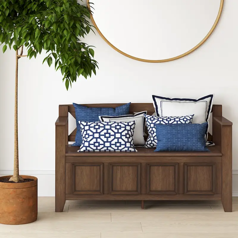 WYNDENHALL Halifax 48 inch Wide Solid Wood Transitional Entryway Bench - 48 Inches wide