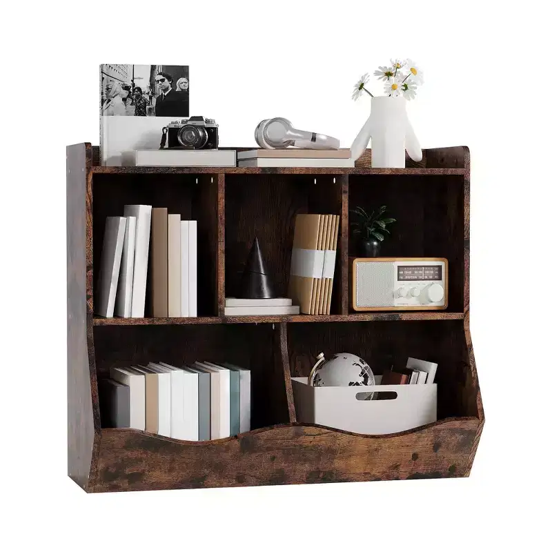 Cubby Shelves with Storage Bins, Toy Organizer and Bookcase for Kids' Room and Playroom