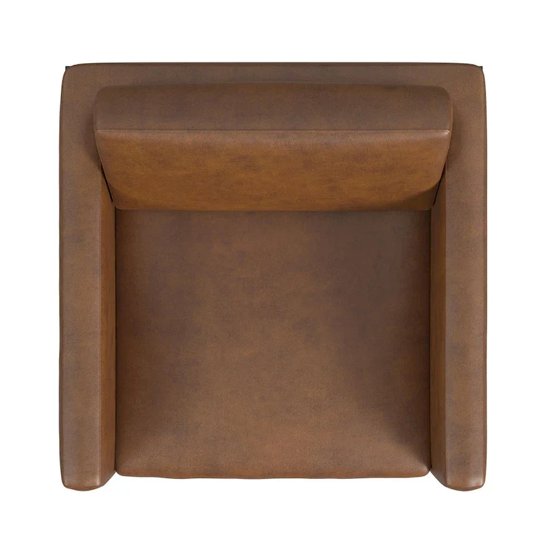 HomePop Modern Upholstered Club Chair w/Metal Frame