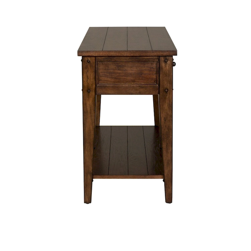 Liberty Furniture Lake House Sofa Table Rustic Brown Oak Accent