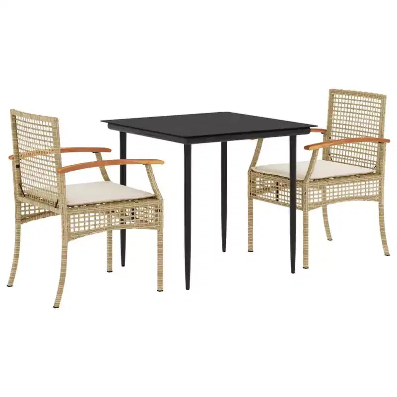 vidaXL Garden Dining Set with Cushions - Modern Design