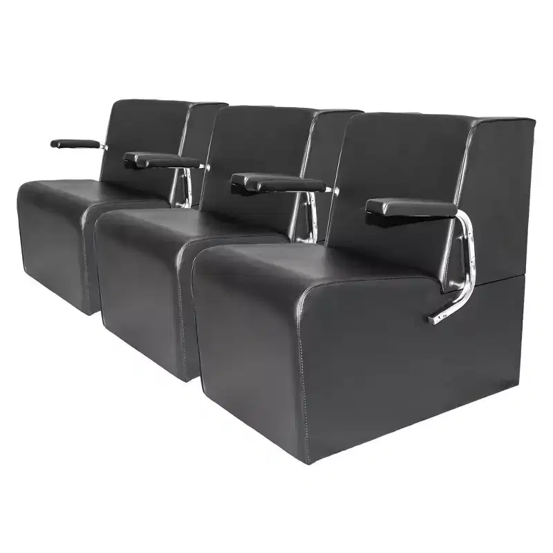 PureSana 3 Pack Chromium Anastasia Vinyl Professional Platform Hair Dryer Chair
