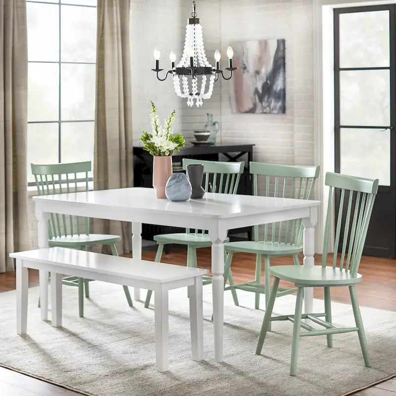 Simple Living Venice Solid Wood Spindle Dining Chairs (Set of 2)