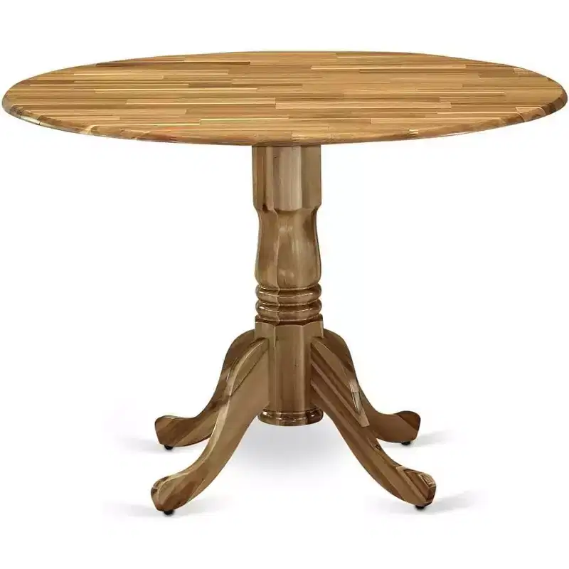 Black / Natural / Walnut Drop-Leaf Dining Table – Seats up to 4