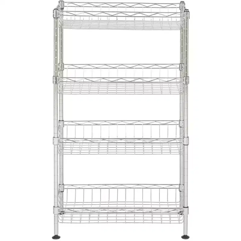 Gaston 4 Tier Mini Rack - Chrome - Safavieh