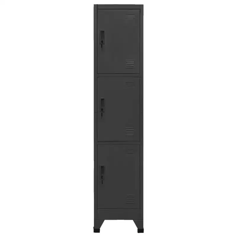 vidaXL Locker Cabinet Anthracite Steel Standard Locks Locker Cabinet