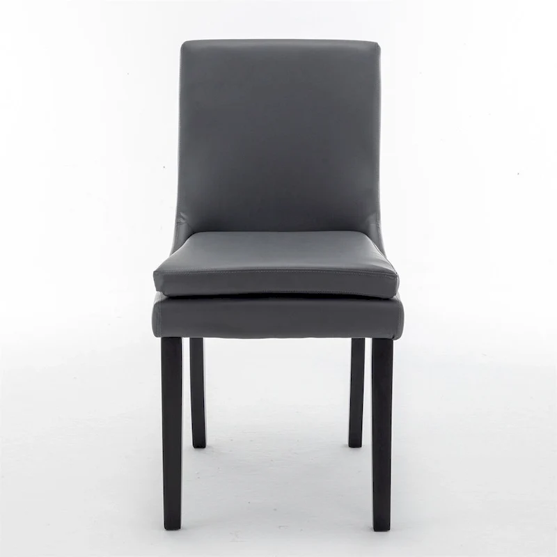 Modern Dining Chairs with Solid Wood Legs (Set of 2)