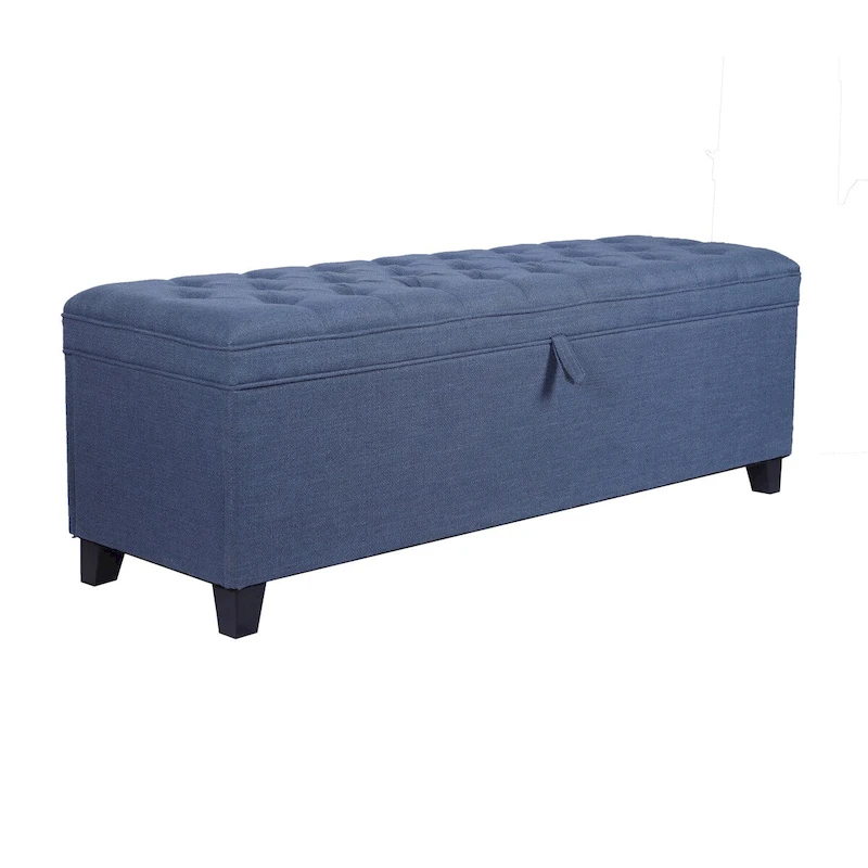 55.3 Inch Extra Long Storage Ottoman Entryway Bench with Flip Top Storage Chest with Padded Seat Bed End Stool for Hallway