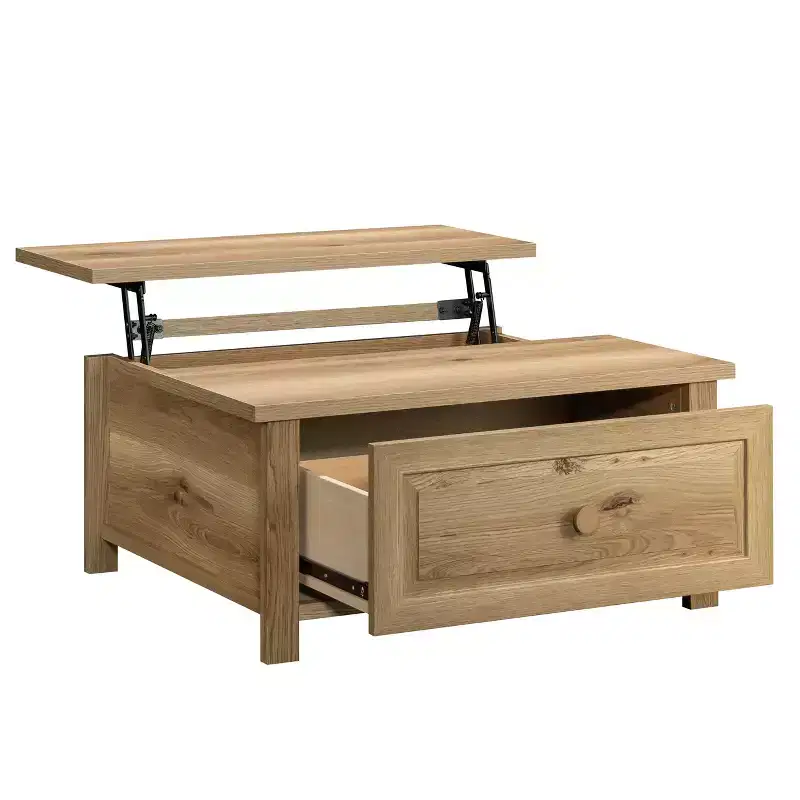 GDFStudio Halden Farmhouse Wood Lift-Top Coffee Table with Hidden Storage