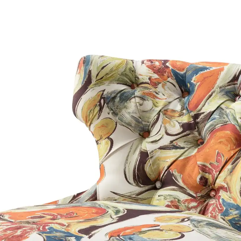 Madison Park Bree Hourglass Tufted Armless Chair