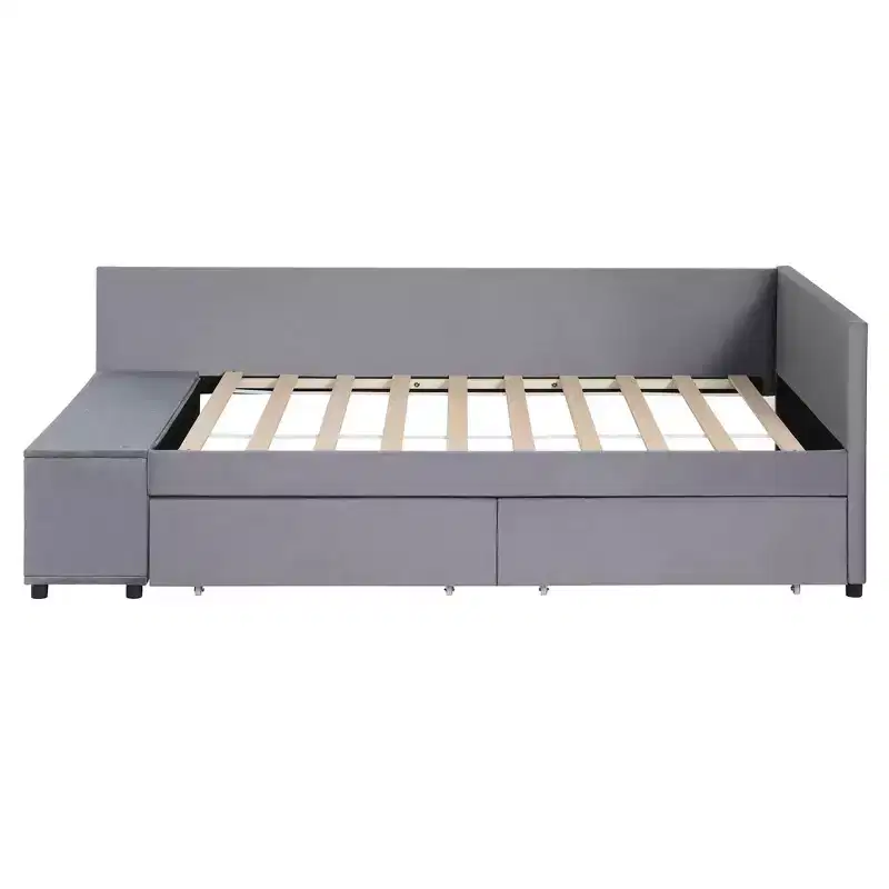 MAYEERTY Sturdy MDF & Particle Board Bed Frame with Extra Sleeping Space & Easy Assembly
