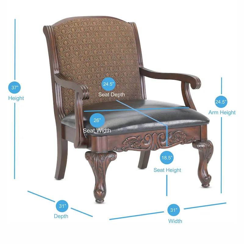 Stetson Carved Brown Accent Chair by Greyson Living