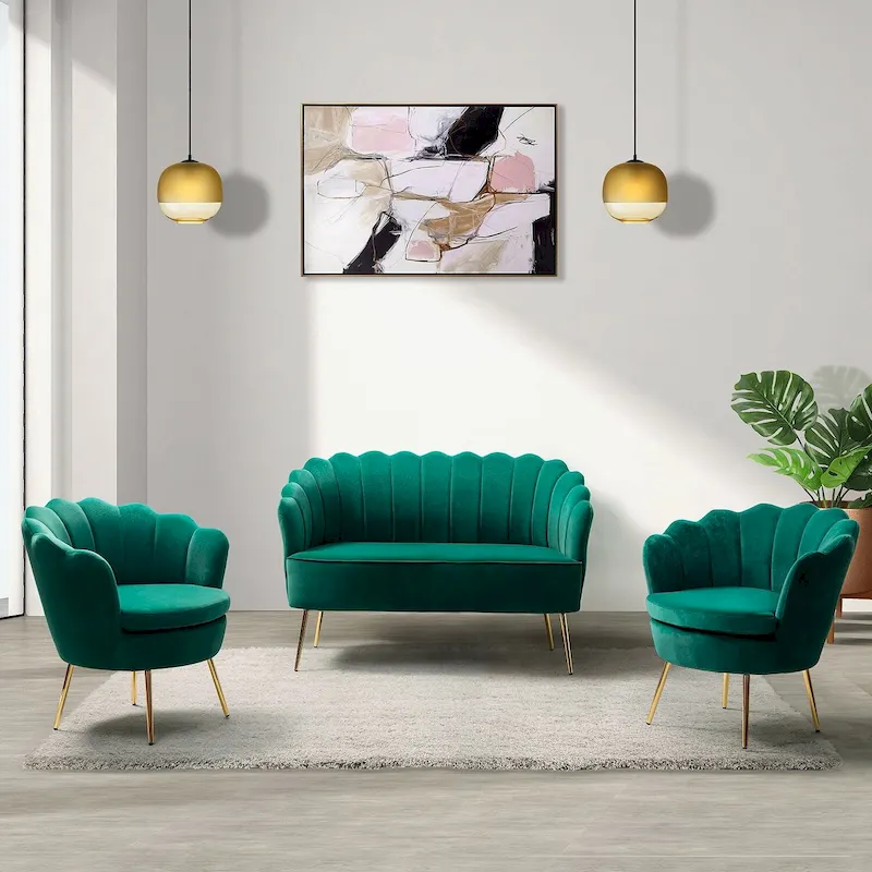 Xabier 52 in. 3 Piece Living Room Set by HULALA HOME