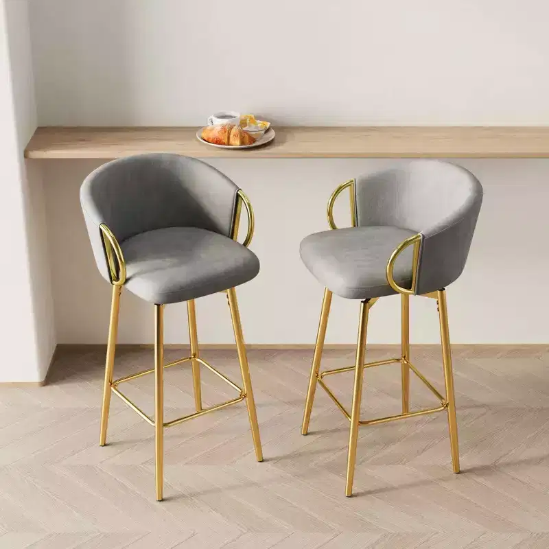 MAYEERTY 30 inch Dining Chairs Set of 2 Modern Style Swivel Bar Chairs with High Stools for Kitchen Bar Resturtants Beige Gray