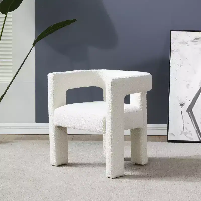 Contemporary Accent Chair, Slate Grey Polyester Upholstery With Wood Frame