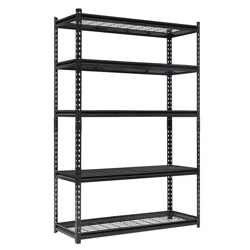 2200LBS Storage Shelves, Wire Shelving Unit, 5 Tier Heavy Duty Garage Shelving, Adjustable Metal Shelves for Pantry Closet Warehouse Basement