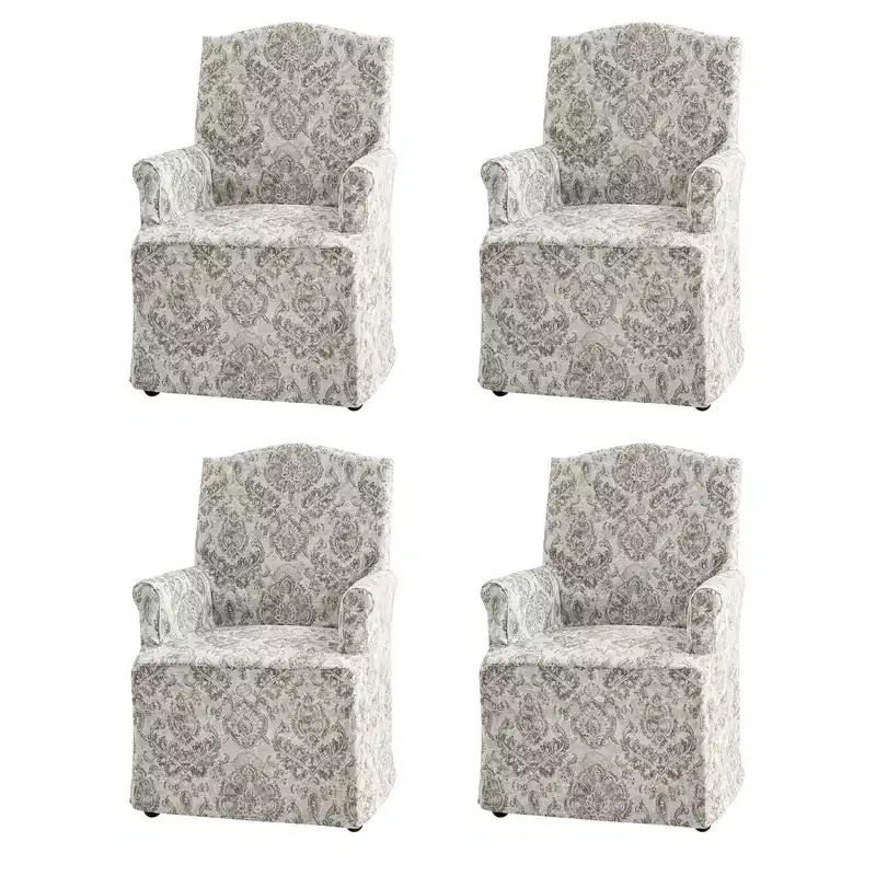 Arnold dining chair Set of 4 roll arms|ARTFUL LIVING DESIGN