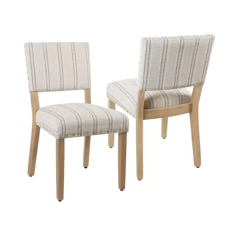 Set of 2 Stripe Dining Chairs