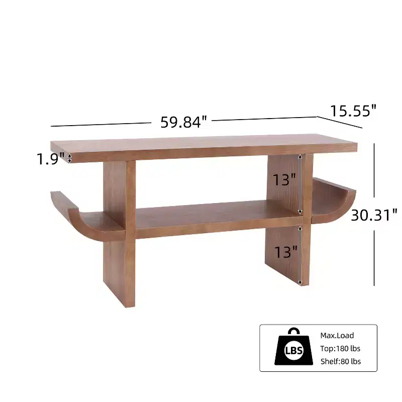 Christopher Knight Home Devika Modern Wooden Console Table with Open Shelf