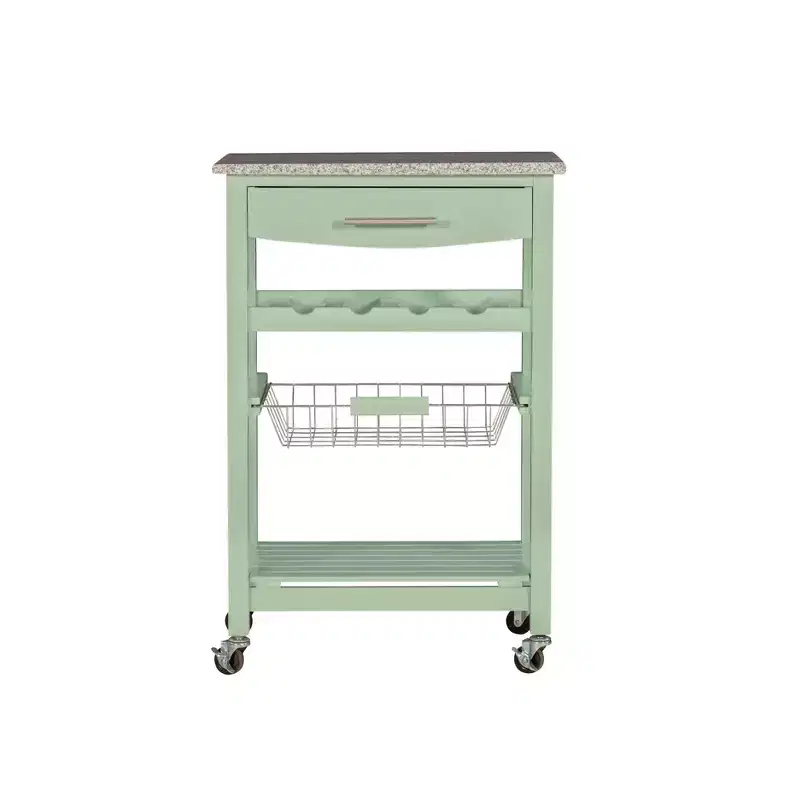 Roger Kitchen Island Granite Top - Linon
