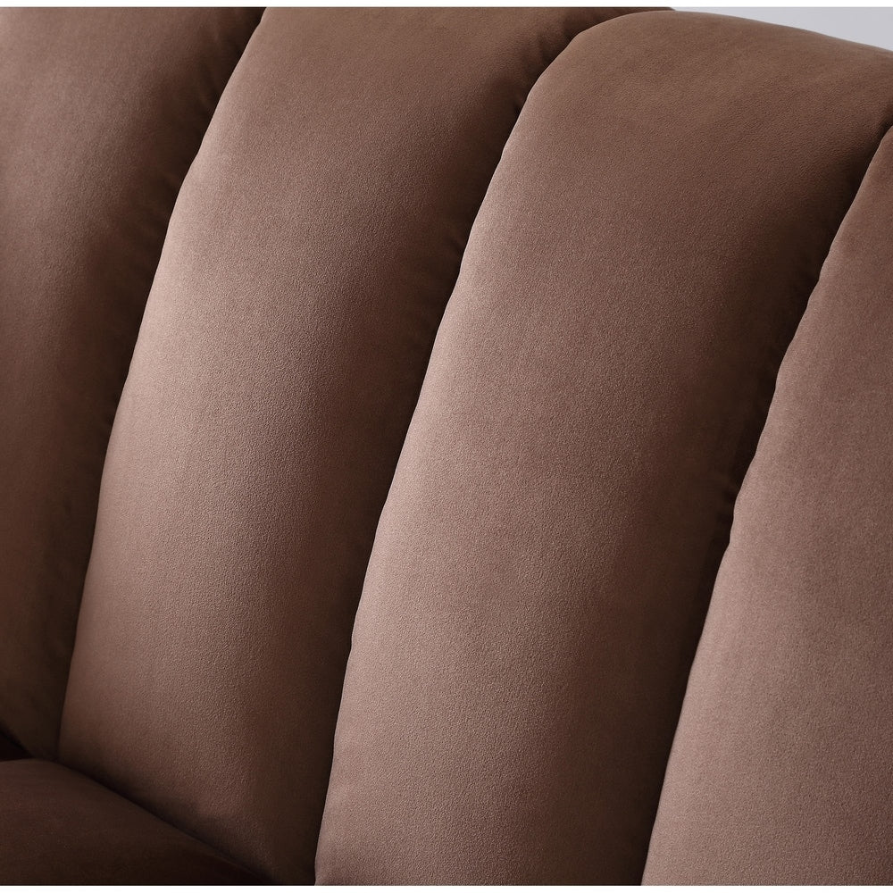 Fabric Upholstered Channel Back Living Room Convertible Sofabed