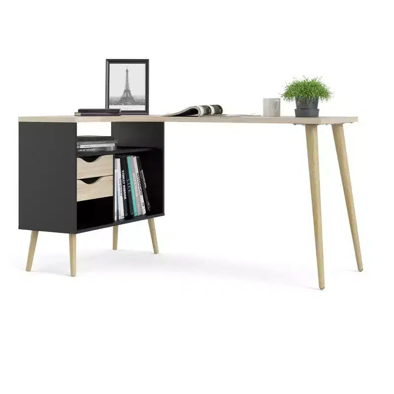 Tvilum, Diana 2 Drawer, 3 Shelf Desk