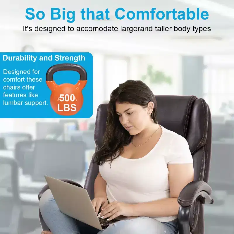 BestMassage Big and Tall Office Chair 500lbs Computer Chair Desk Chair