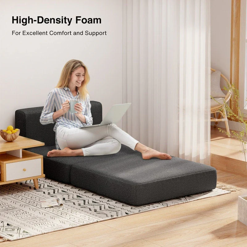 3 in 1 Convertible Flip Chair, Fold Down Chair, Flip Out Lounger Sleeper Bed
