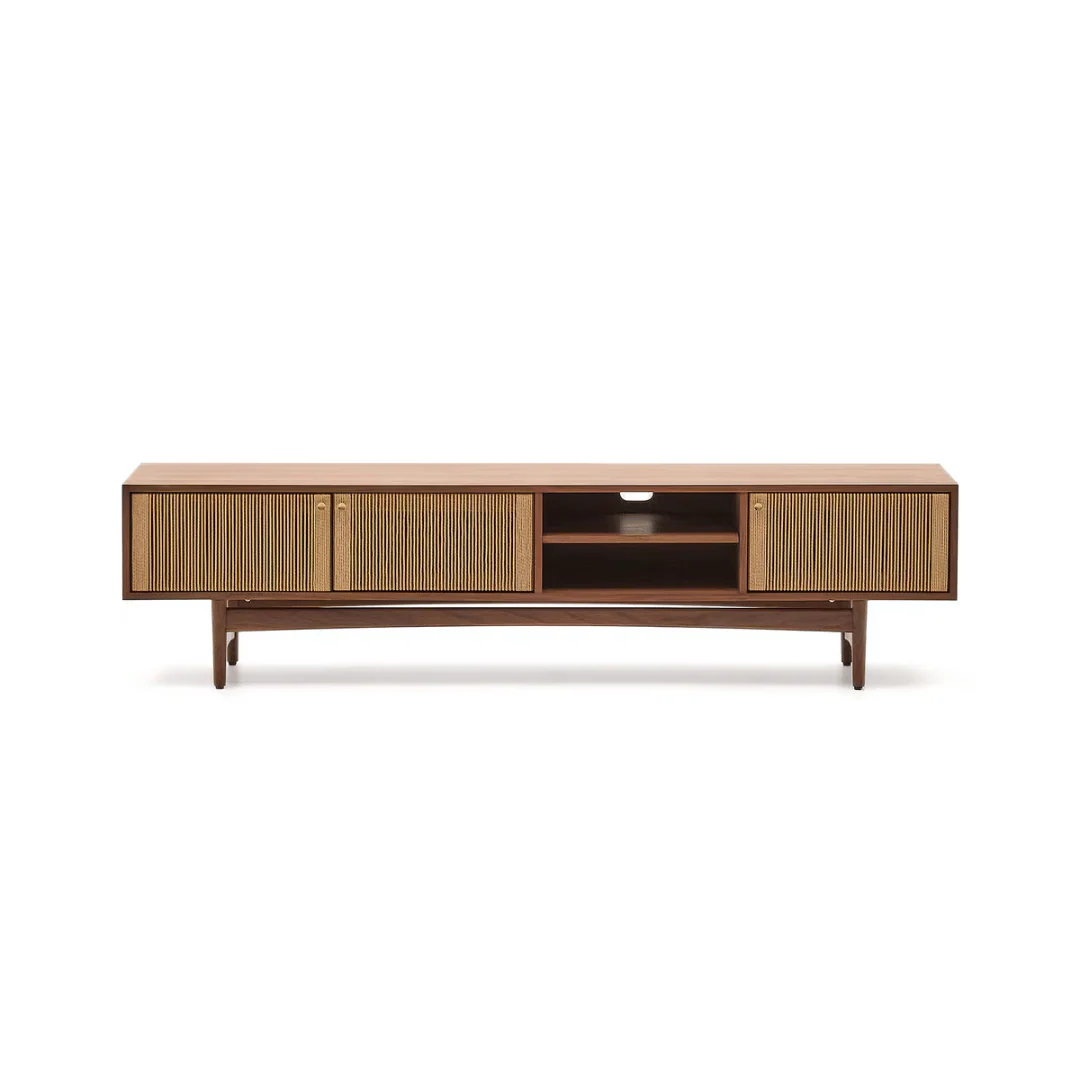 Mid-Century Walnut Walnut Entertainment Cabinet for Living Room