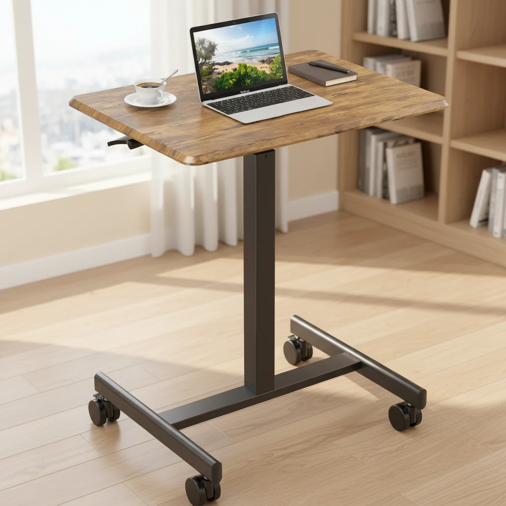 Height-Adjustable Rolling Standing Desk