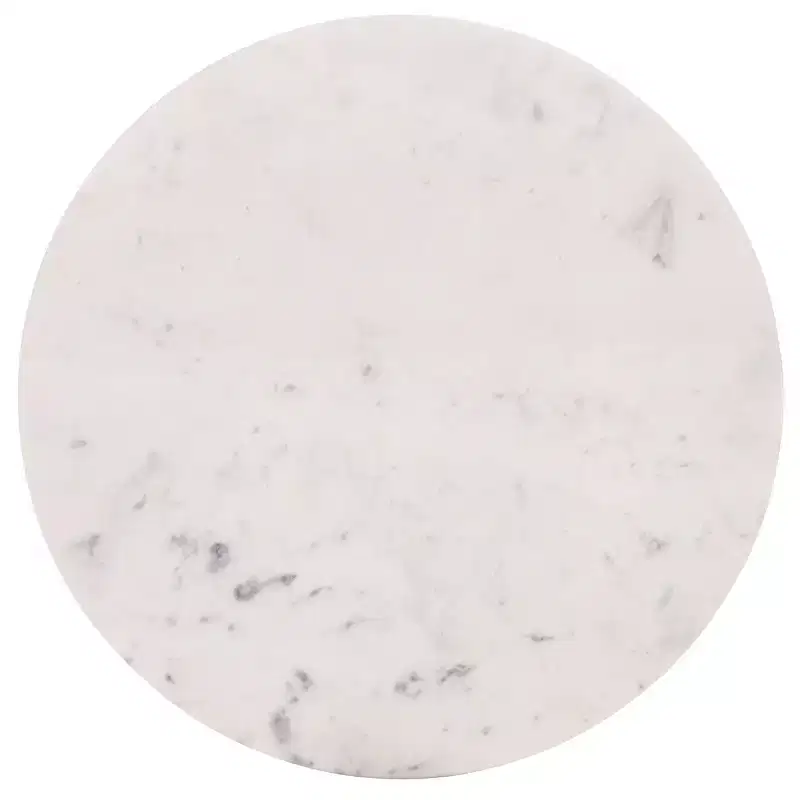 Branxton Marble Top Accent Table - SFV7917 - Brass/White - Safavieh Couture