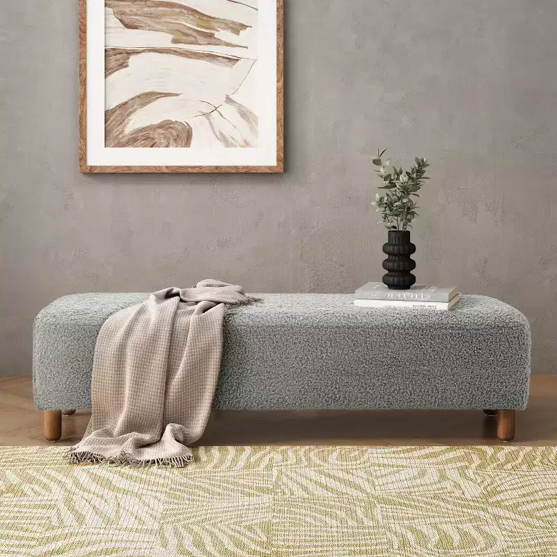 Christopher Knight Home Felix Wood Upholstered Ottoman
