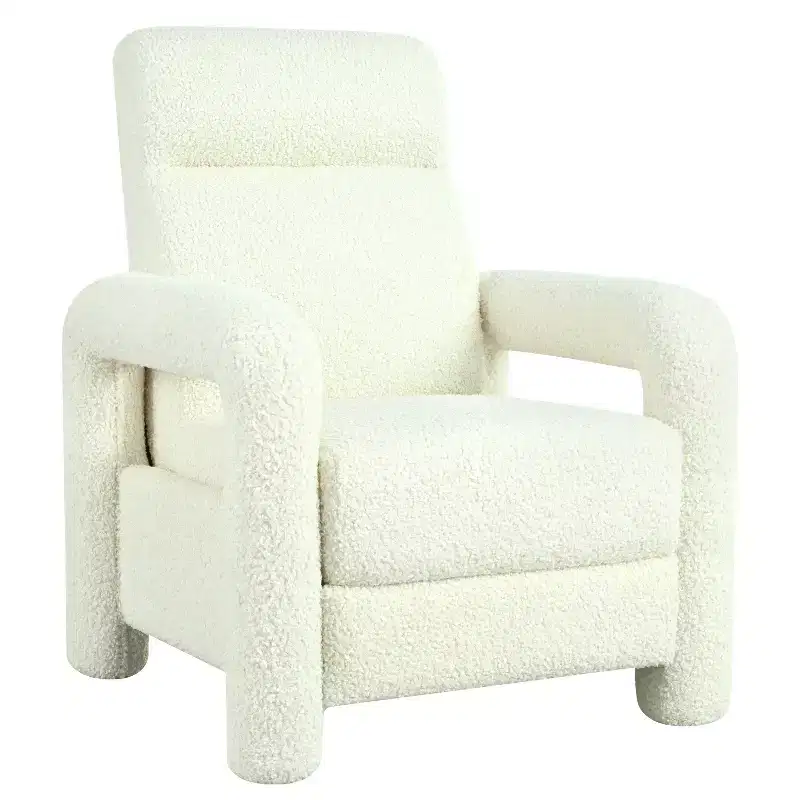 31W Back Recliner Armchair, Upholstered Accent Recliner Chair with Adjustable Backrest-Christopher Knight Home