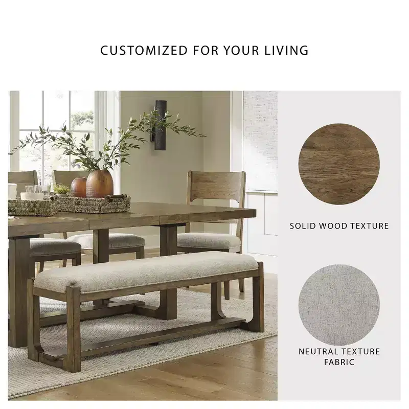 Signature Design by Ashley Cabalynn Farmhouse 63 Dining Bench, Light Brown