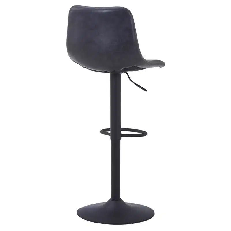 Adjustable Swivel Bar Stool Set of 2 Faux Leather Footrest Counter Height Kitchen