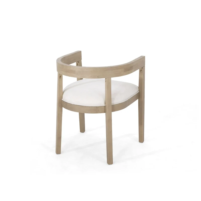 Ladieu Fabric and Wood Tub Dining Chairs Set of 2by Christopher Knight Home