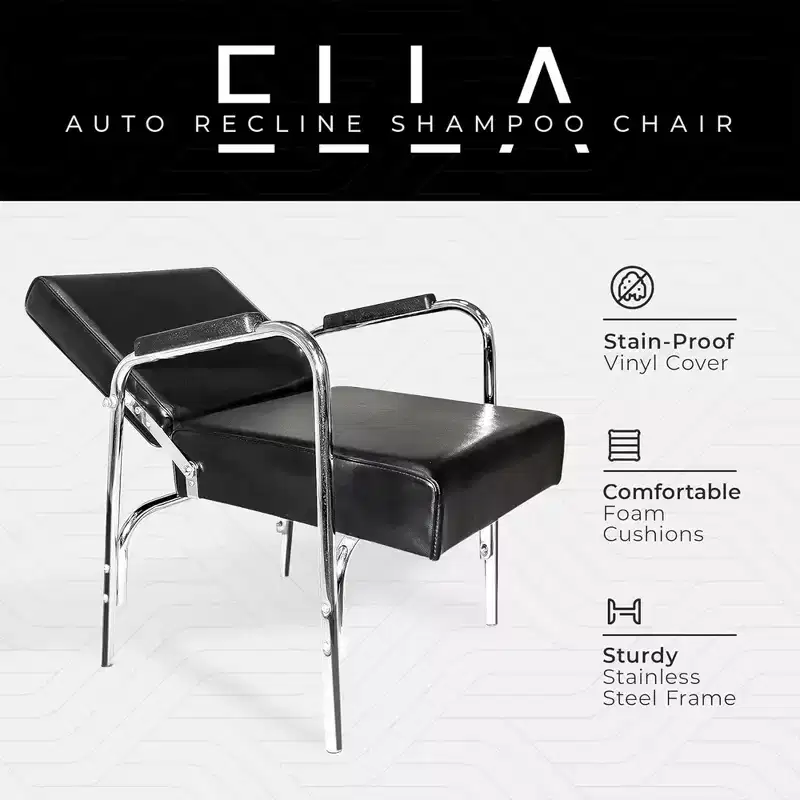 Professional Auto Reclining Vinyl Shampoo Chair – Gray