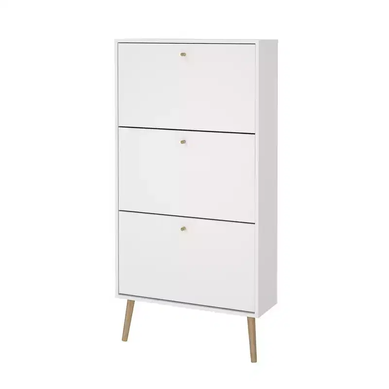 Tvilum, Bodo 3 Drawer Shoe Storage Cabinet, White