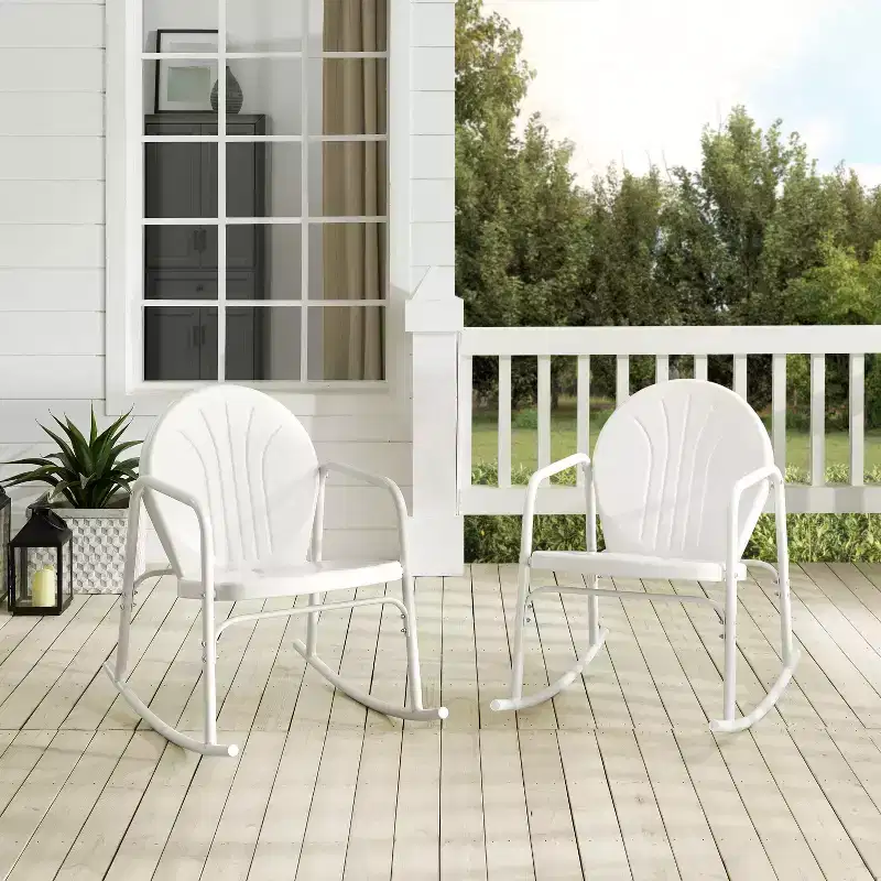 Griffith Set of 2 Metal Rocking Chairs - Crosley