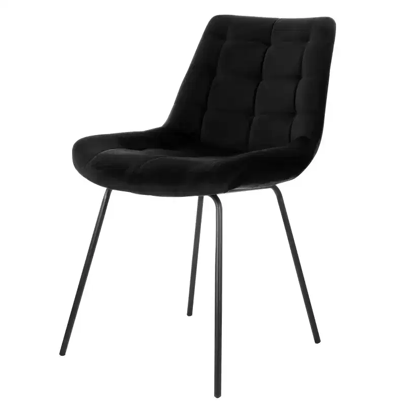 Elama 2 Piece Tufted Chair in Brown with Metal Legs