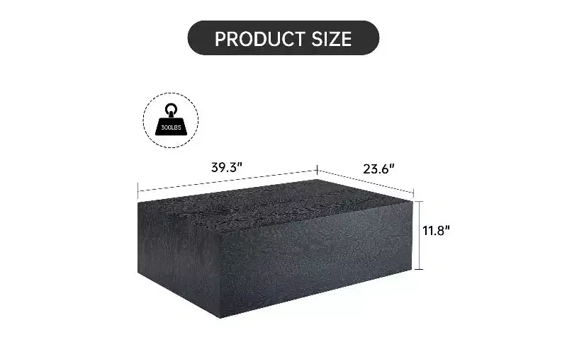Minimalist Rectangular Coffee Table, Ready-to-Use Center Table for Living Room, Modern MDF Tea Table with Natural Texture