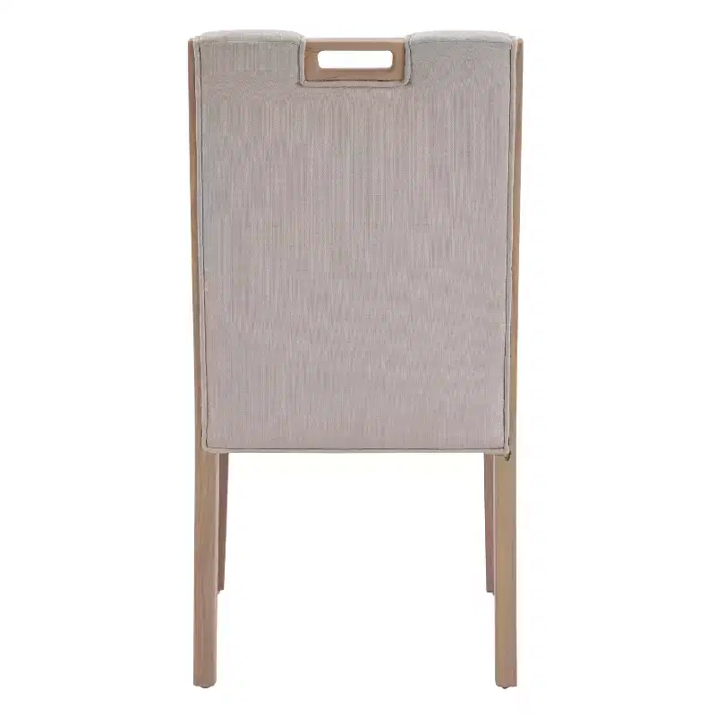 Sungjin Modern Rubberwood Upholstered Armless Dining Chairs (Set of 2)
