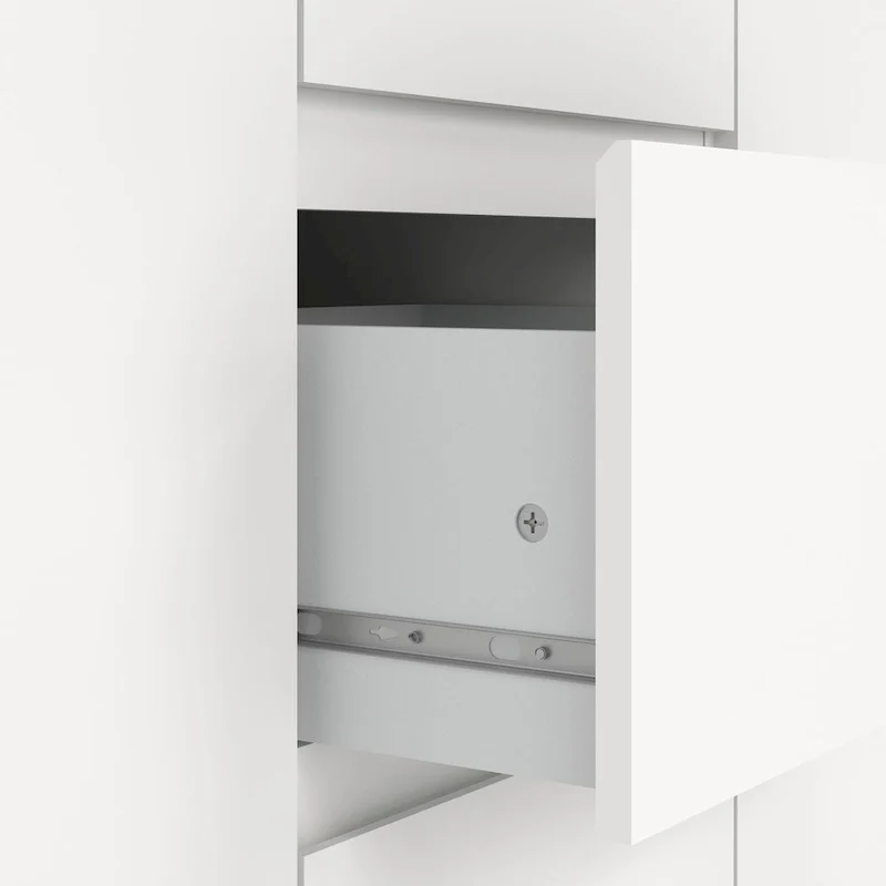 Modern White Sideboard with 2 Doors, 3 Drawers & Adjustable Shelves