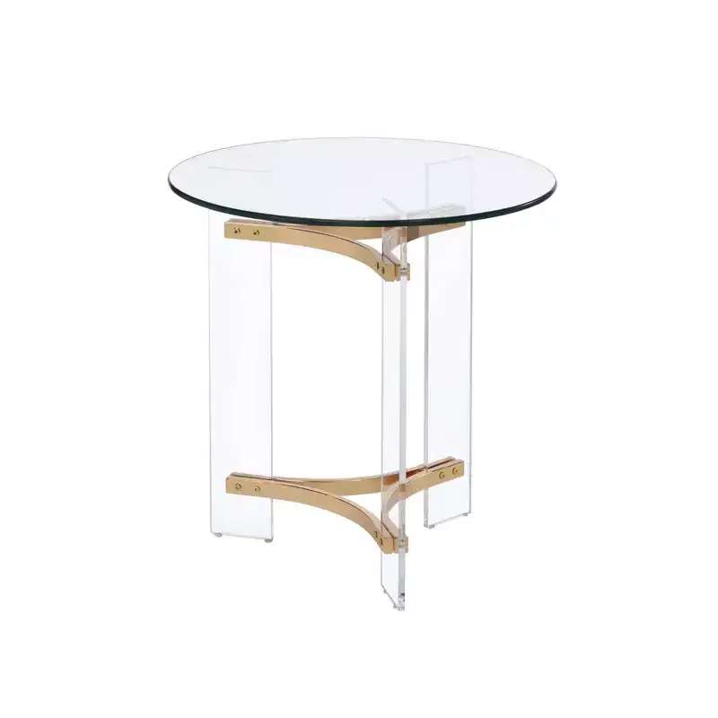 23" Sosi Accent Table Gold Finish - Acme Furniture