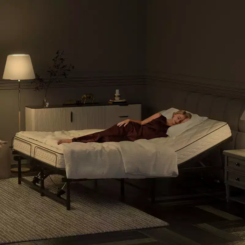 Adjustable Bed Frame Electric Adjustable Bed Base with Remote Control, Queen